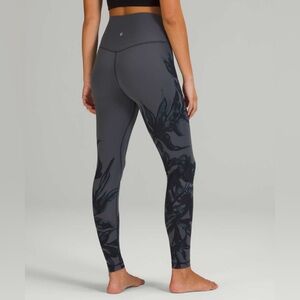 Lululemon Align Pant 28" Botanical Bloom Anchor Multi grey black floral